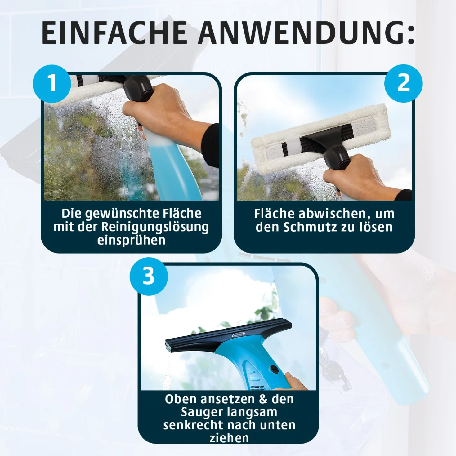 Akku-Fenstersauger