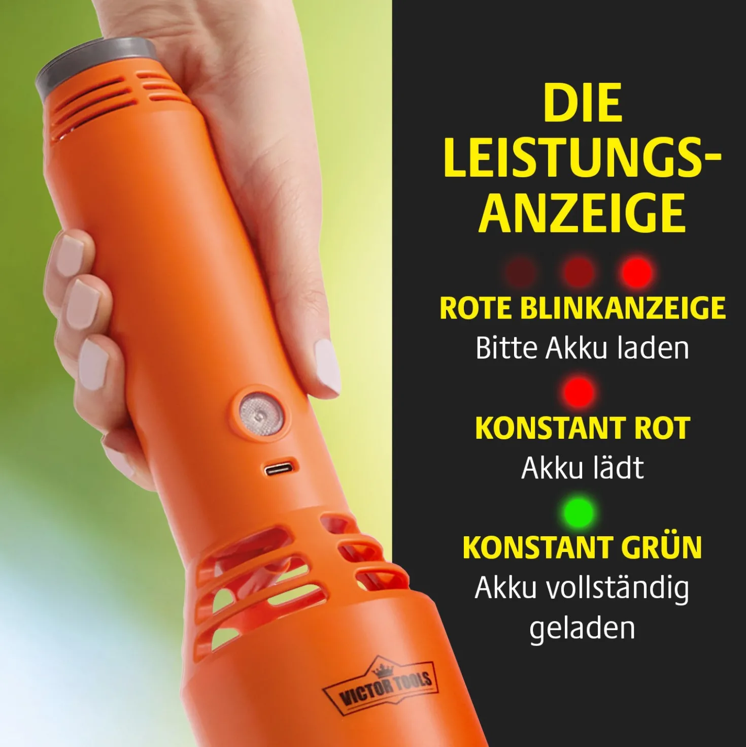 Akku-Turbo-Laubbläser, Victor Tools