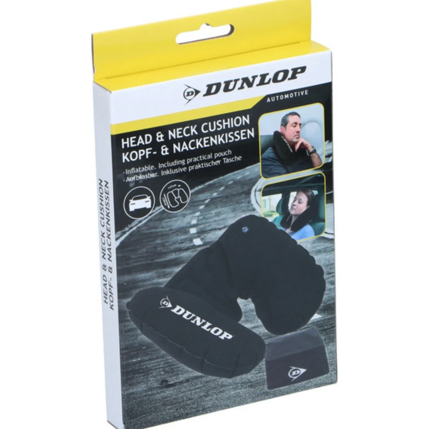 Aufblasbares Kopf- & Nackenkissen für Reisen Dunlop