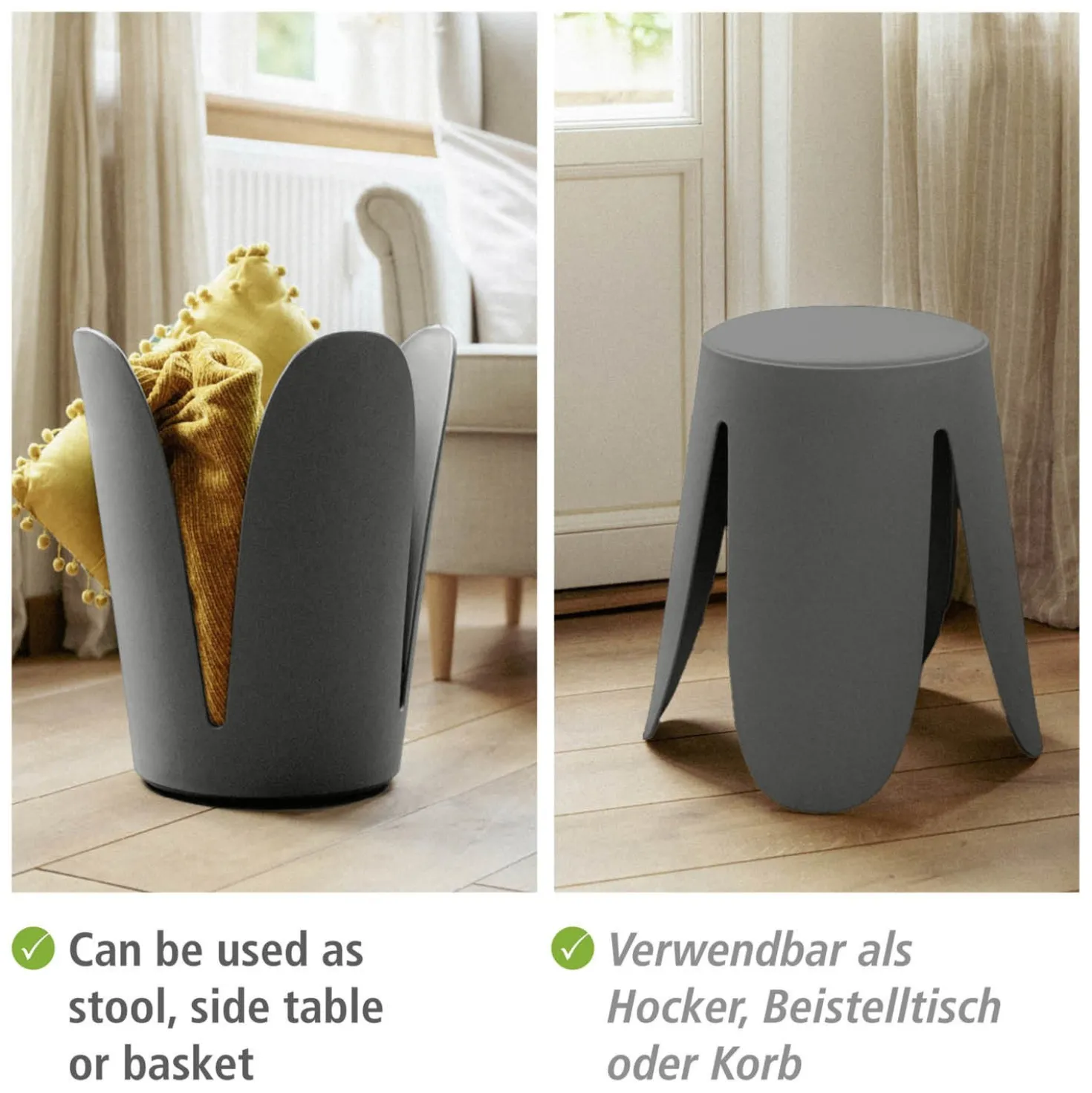 Badhocker Comiso Anthrazit matt WENKO