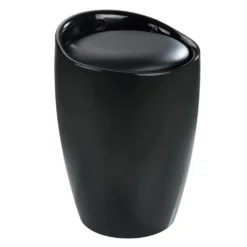 Badhocker & Wäschesammler Candy schwarz WENKO