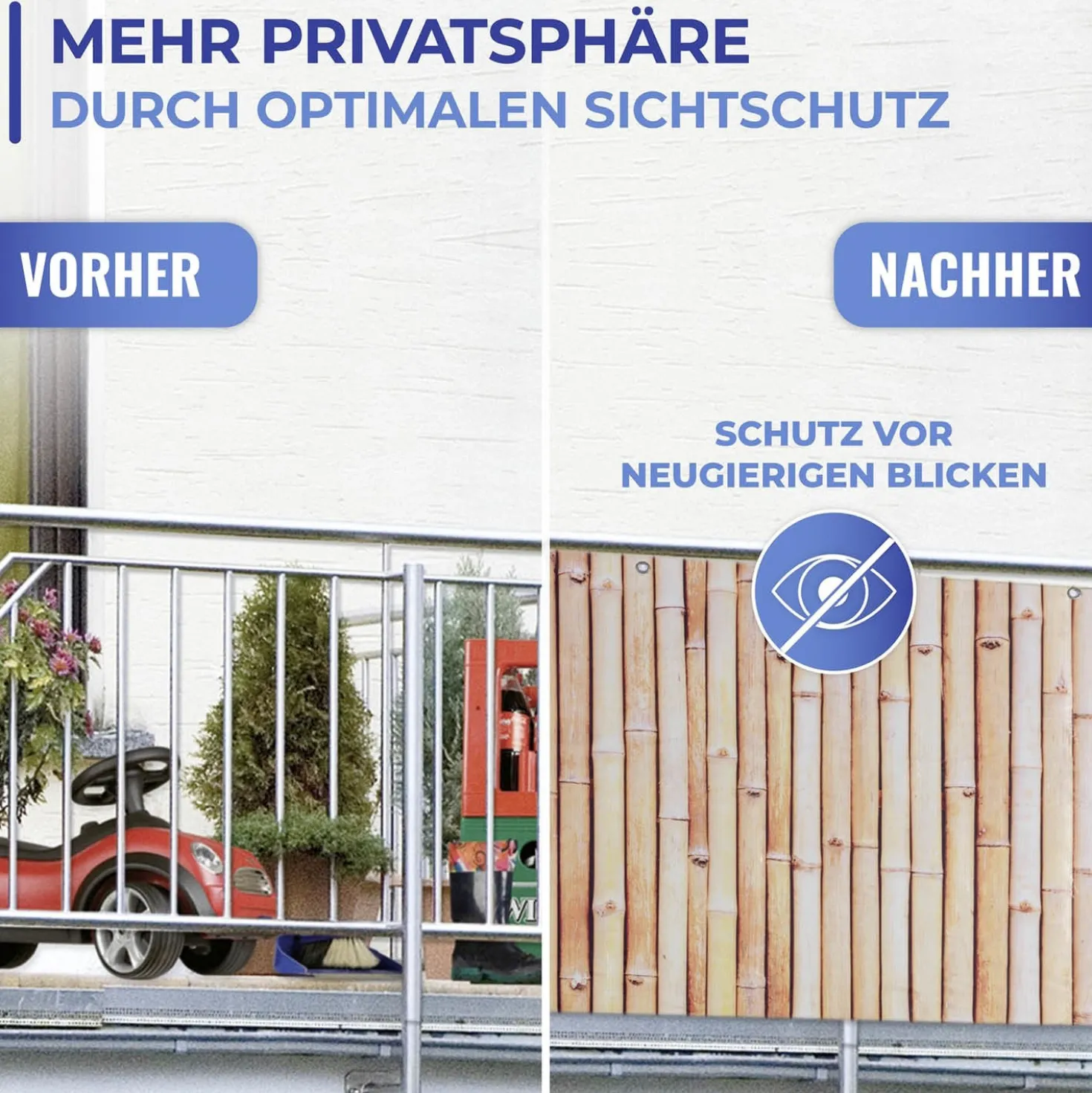 Balkon-Sichtschutz Bambus MAXIMEX