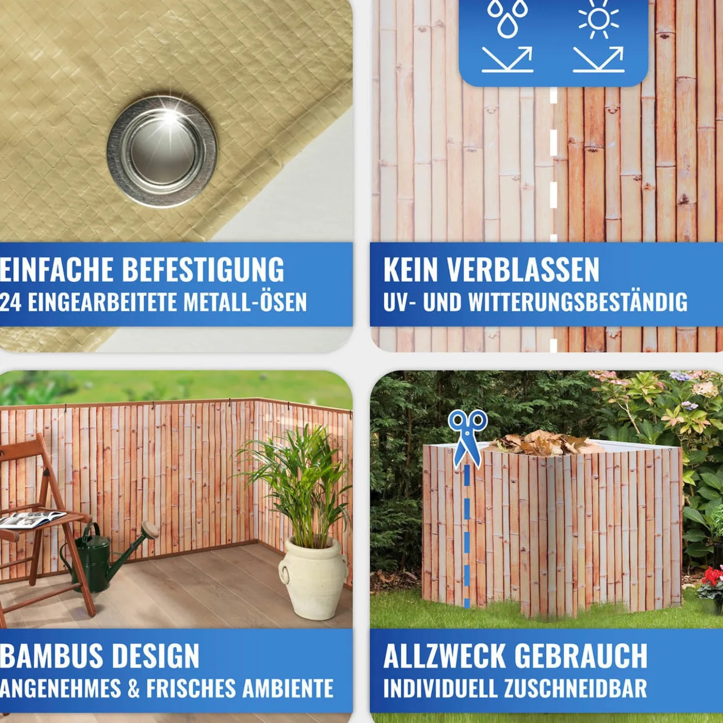Balkon-Sichtschutz Bambus MAXIMEX