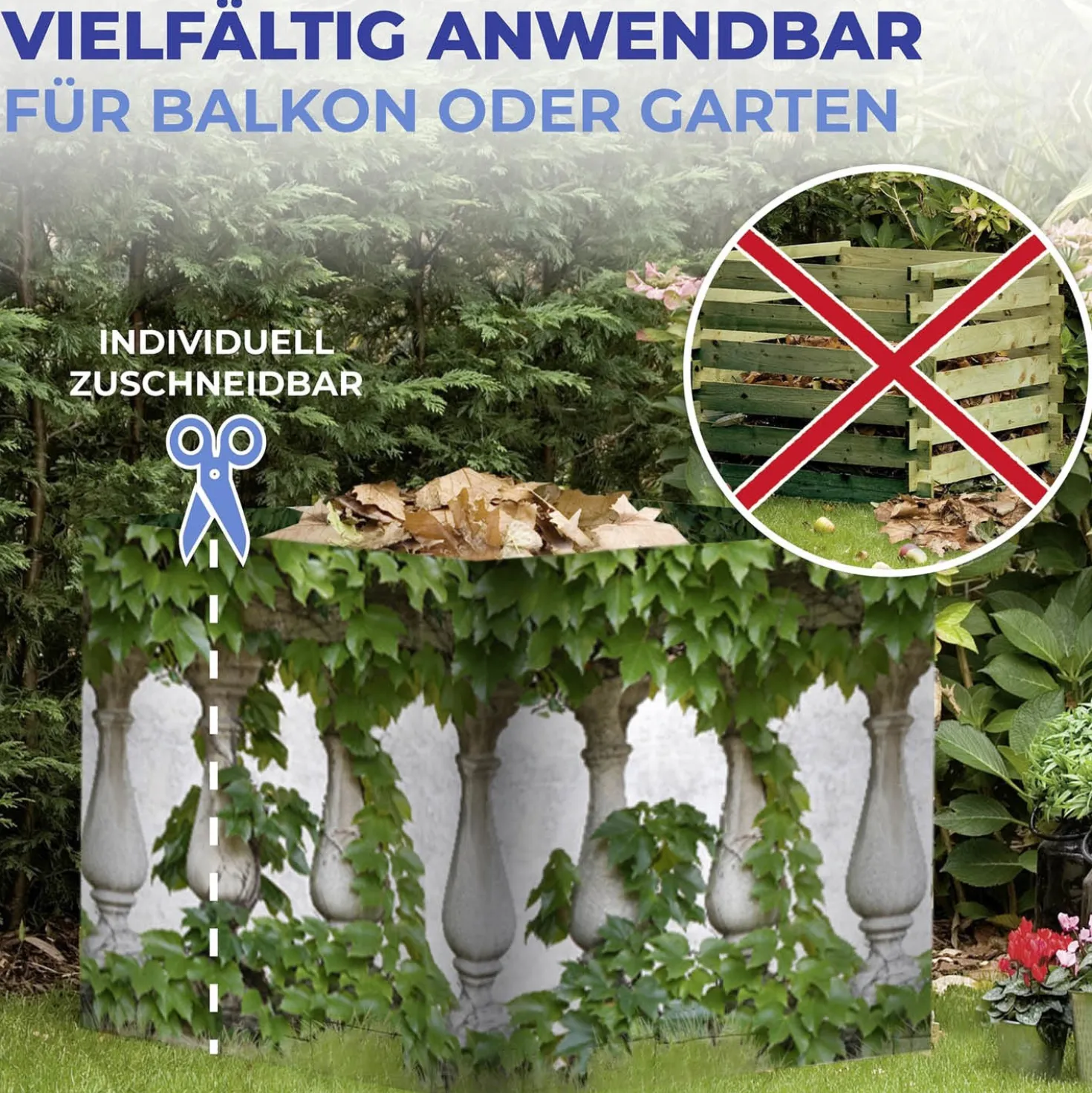Balkon-Sichtschutz Efeu 5 m MAXIMEX