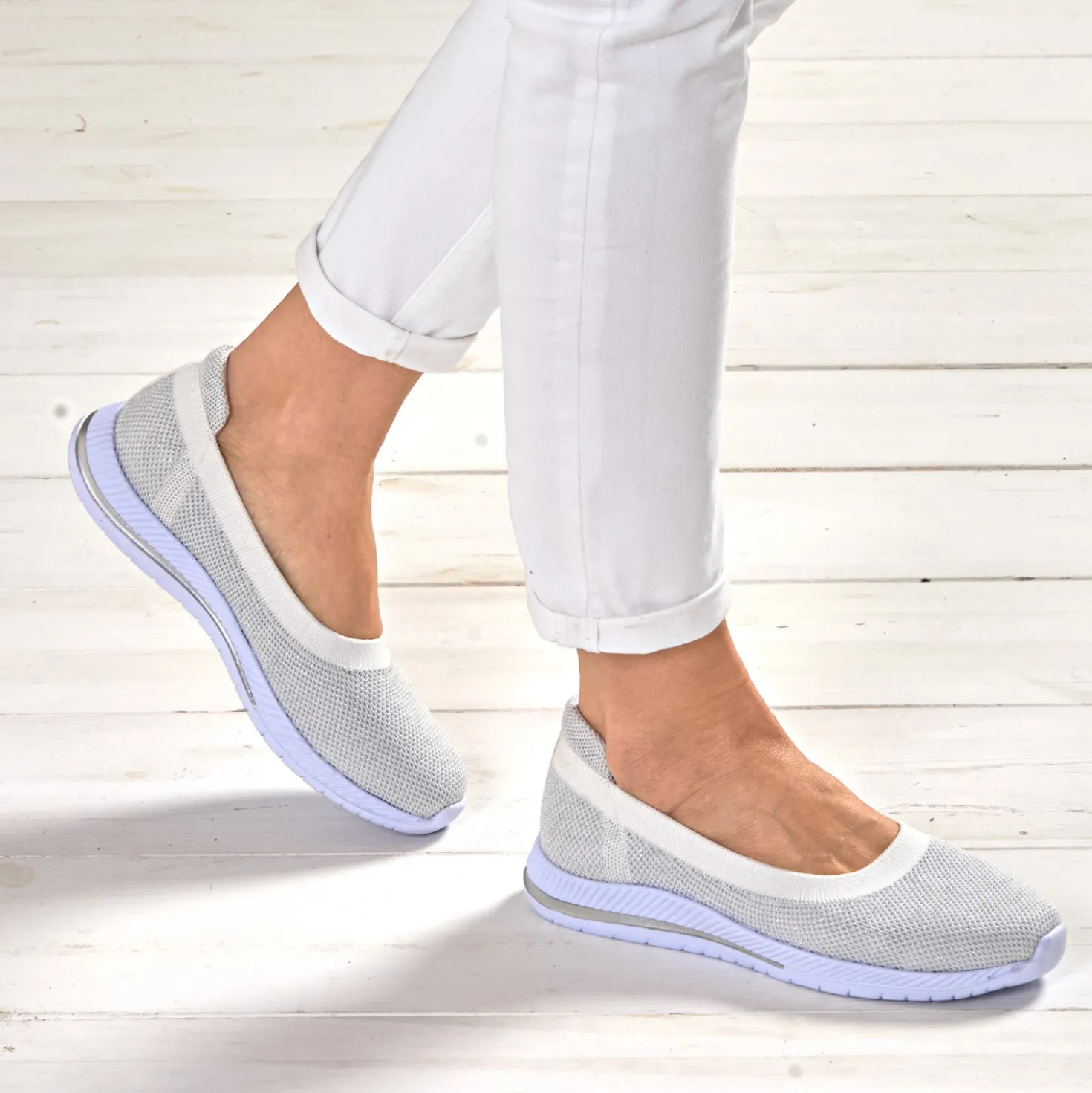 Ballerina "Sporty" weiß