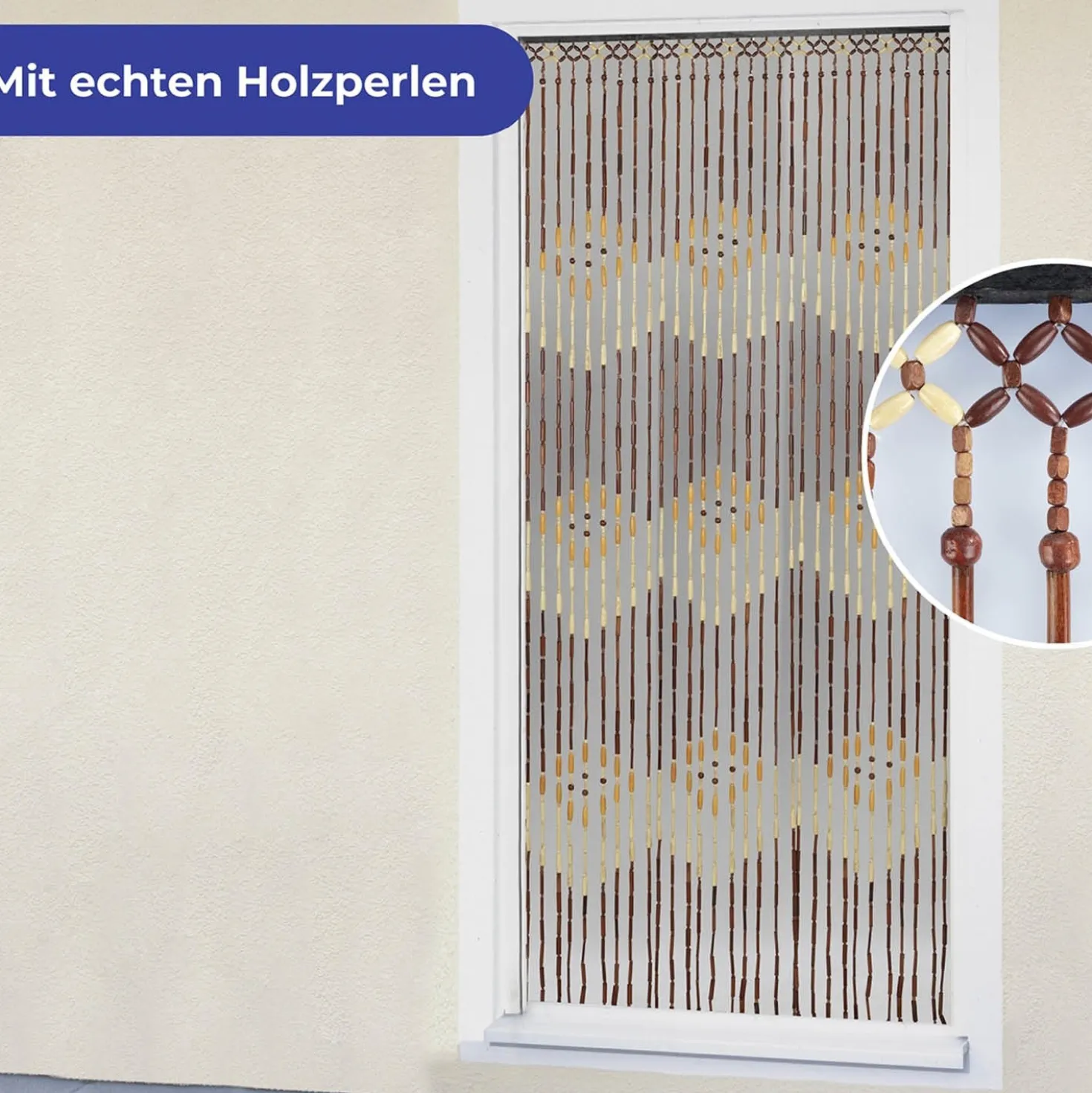 Bambusvorhang Holzperlen MAXIMEX