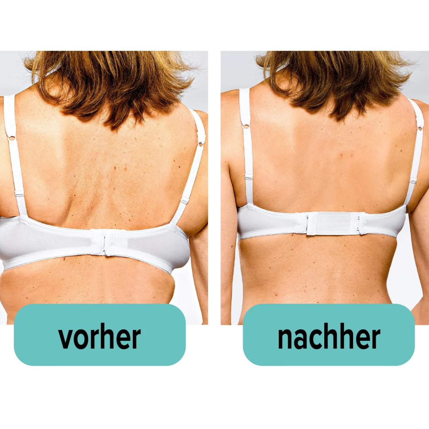 BH-Erweiterung 2 Haken weiß-schwarz-haut 6er-Set
