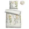 biberna Baumwoll-Satin Bettwäsche Blumen perlmutt, 1x 135x200 cm + 1x 80x80 cm