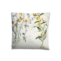 biberna Baumwoll-Satin Bettwäsche Blumen perlmutt, 1x 135x200 cm + 1x 80x80 cm