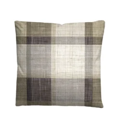 biberna Feinbiber Bettwäsche Karo taupe, 155x220 cm + 80x80 cm