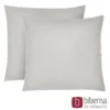 biberna Feinjersey-Kopfkissenbezug Doppelpack sturmgrau, 2x 80x80 cm