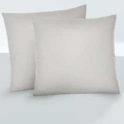 biberna Feinjersey-Kopfkissenbezug Doppelpack sturmgrau, 2x 80x80 cm