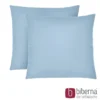 biberna Feinjersey-Kopfkissenbezug Doppelpack eisblau, 2x 80x80 cm