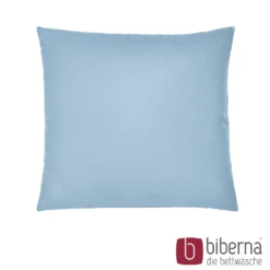 biberna Feinjersey-Kopfkissenbezug Doppelpack eisblau, 2x 80x80 cm