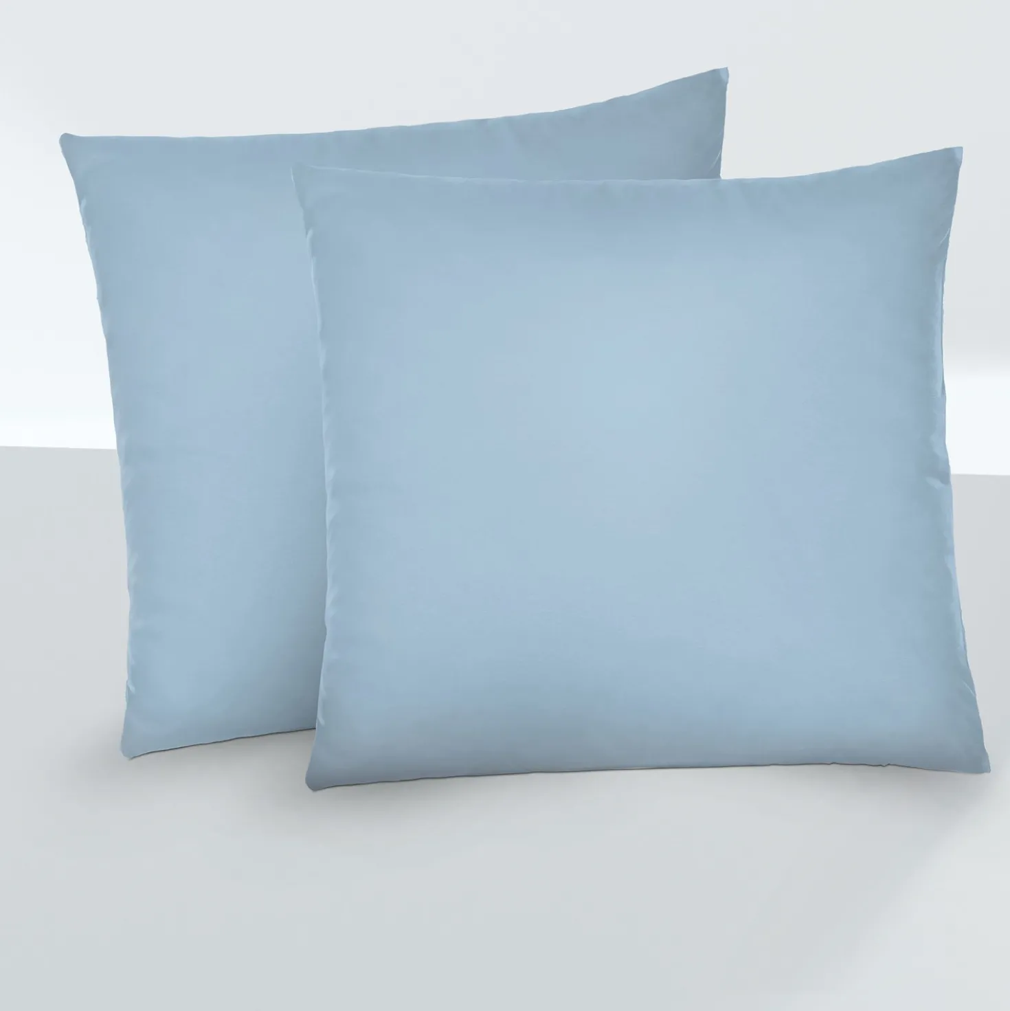 biberna Feinjersey-Kopfkissenbezug Doppelpack eisblau, 2x 80x80 cm