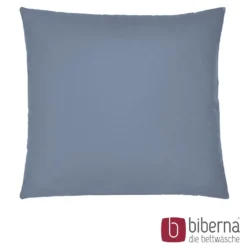 biberna Feinjersey-Kopfkissenbezug Doppelpack blau, 2x 80x80 cm