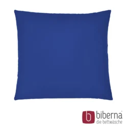 biberna Feinjersey-Kopfkissenbezug Doppelpack saphir, 2x 80x80 cm