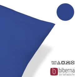 biberna Feinjersey-Kopfkissenbezug Doppelpack saphir, 2x 80x80 cm
