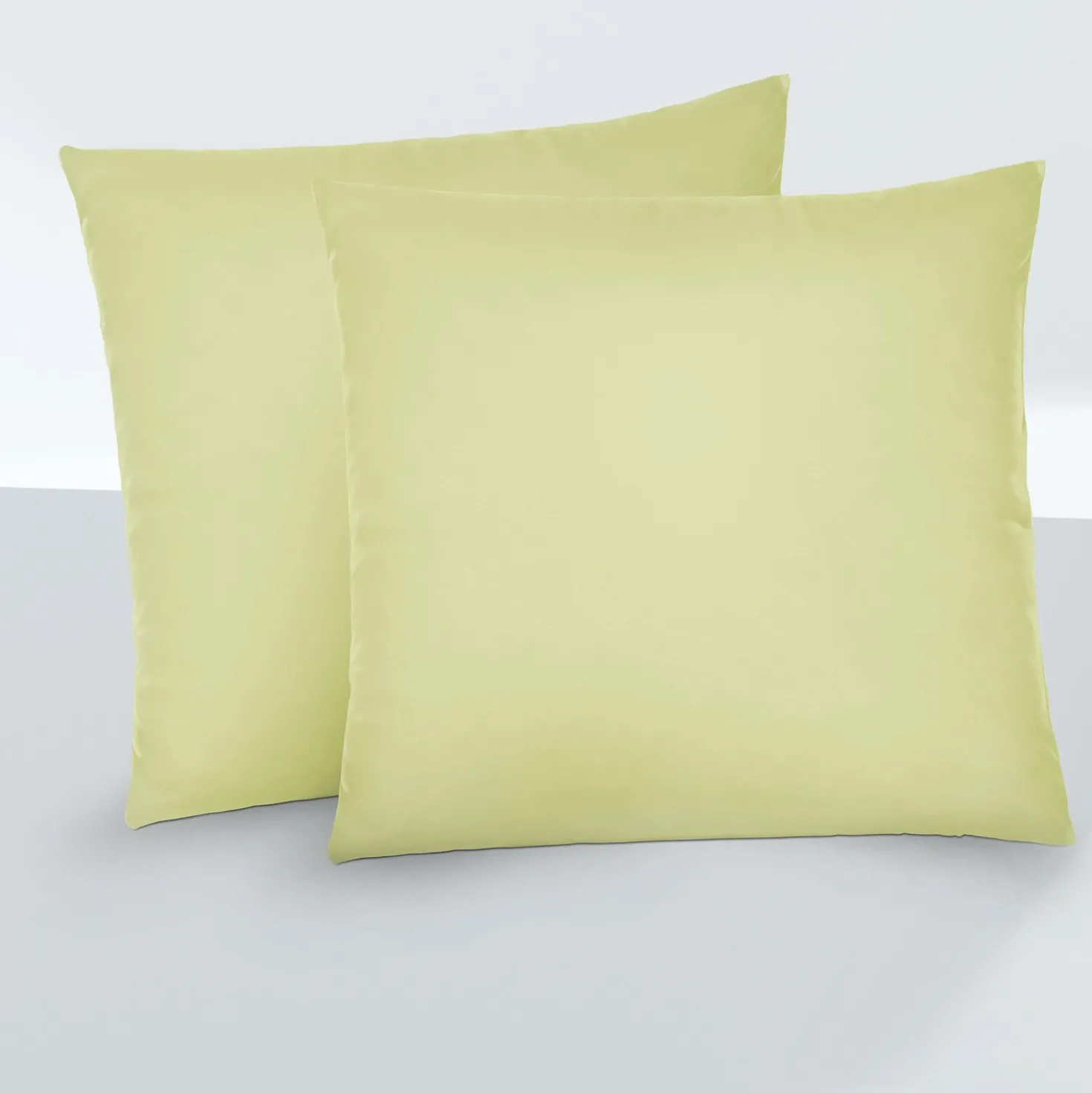biberna Feinjersey-Kopfkissenbezug Doppelpack pistaziengrün, 2x 80x80 cm
