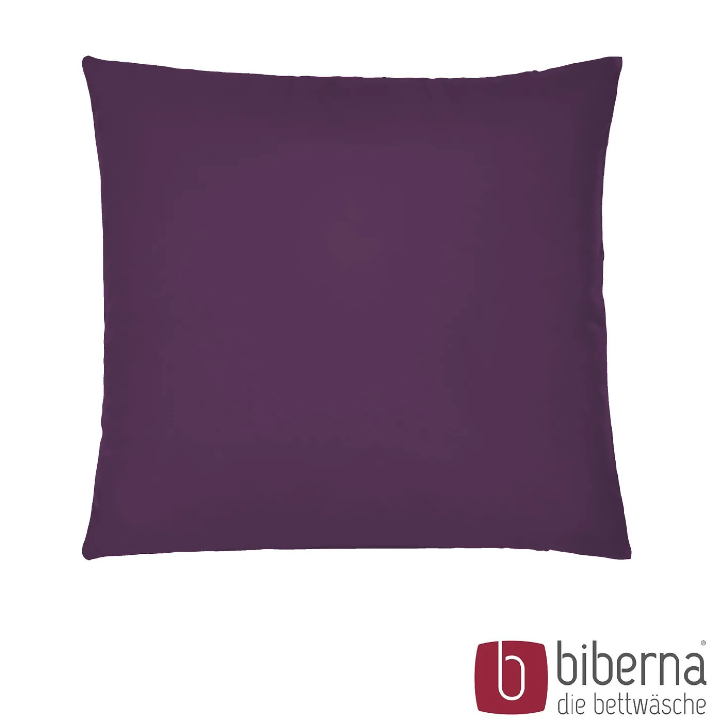 biberna Feinjersey-Kopfkissenbezug Doppelpack dunkel violett, 2x 80x80 cm