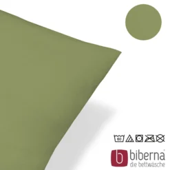 biberna Feinjersey-Kopfkissenbezug Doppelpack fichte, 2x 80x80 cm