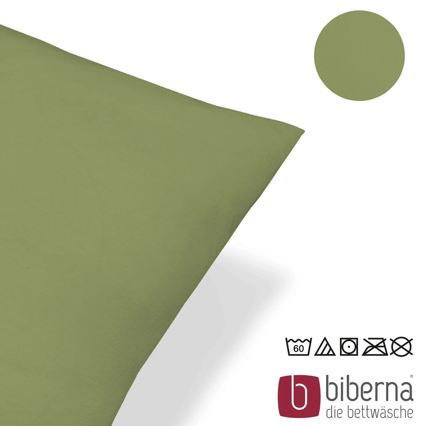 biberna Feinjersey-Kopfkissenbezug Doppelpack fichte, 2x 80x80 cm