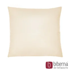 biberna Feinjersey-Kopfkissenbezug Doppelpack kitt, 2x 80x80 cm