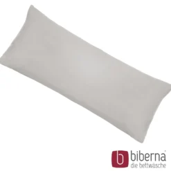 biberna Feinjersey-Kopfkissenbezug Doppelpack sturmgrau, 2x 40x80 cm