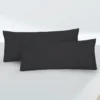 biberna Feinjersey-Kopfkissenbezug Doppelpack schwarz, 2x 40x80 cm