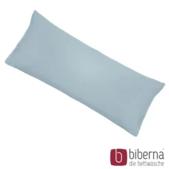 biberna Feinjersey-Kopfkissenbezug Doppelpack taubenblau, 2x 40x80 cm