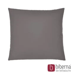 biberna Feinjersey-Kopfkissenbezug Doppelpack silber/grau, 2x 40x40 cm