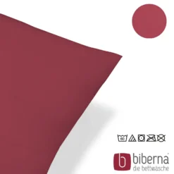 biberna Feinjersey-Kopfkissenbezug Doppelpack rost, 2x 40x80 cm