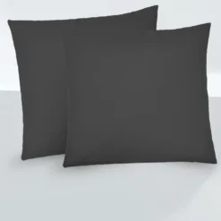 biberna Feinjersey-Kopfkissenbezug Doppelpack titanium, 2x 40x40 cm