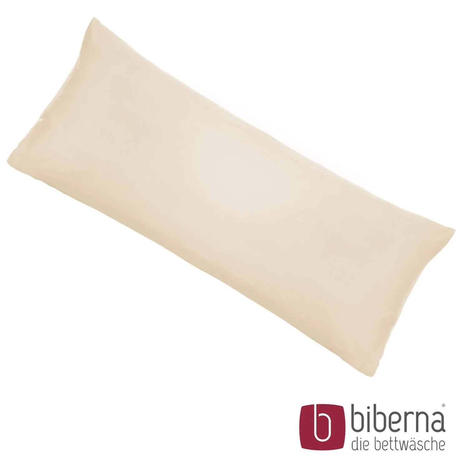 biberna Feinjersey-Kopfkissenbezug Doppelpack kitt, 2x 40x80 cm