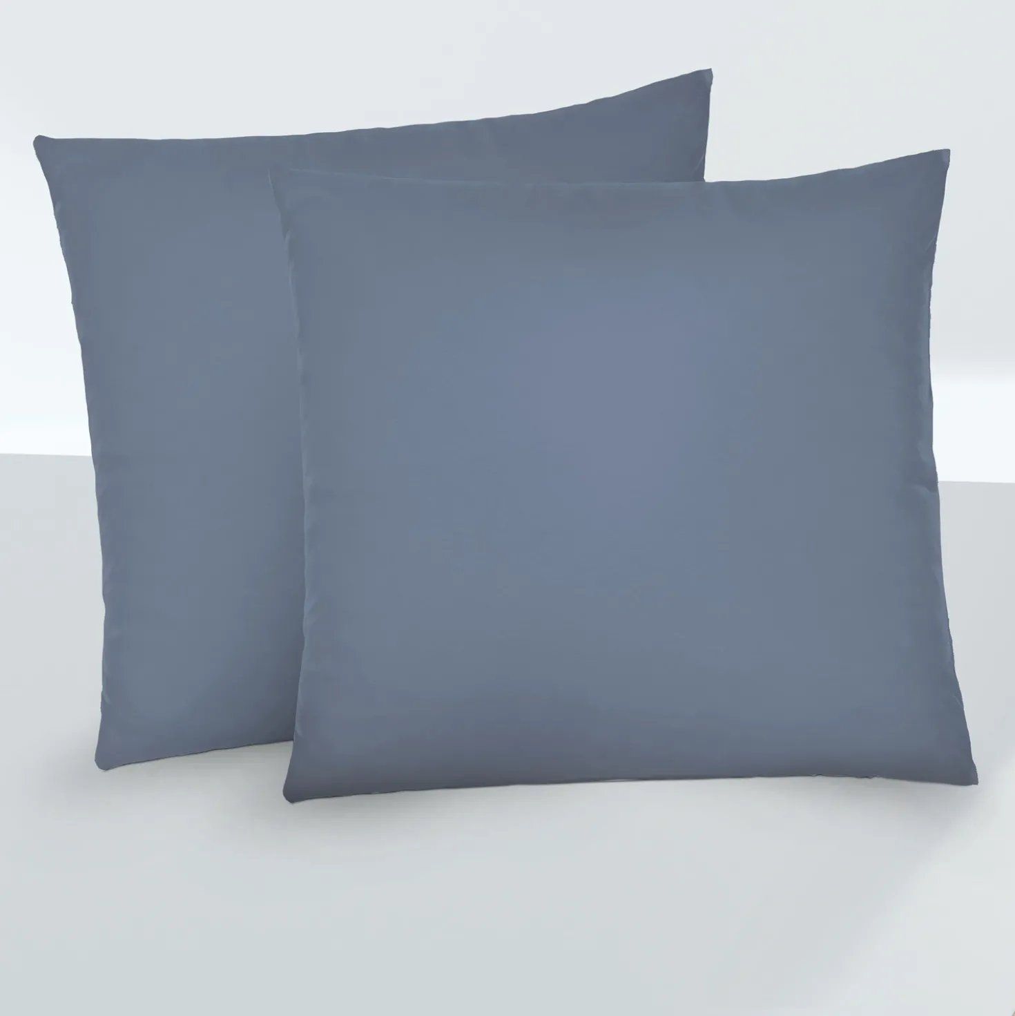 biberna Feinjersey-Kopfkissenbezug Doppelpack blau, 2x 40x40 cm