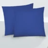 biberna Feinjersey-Kopfkissenbezug Doppelpack saphir, 2x 40x40 cm