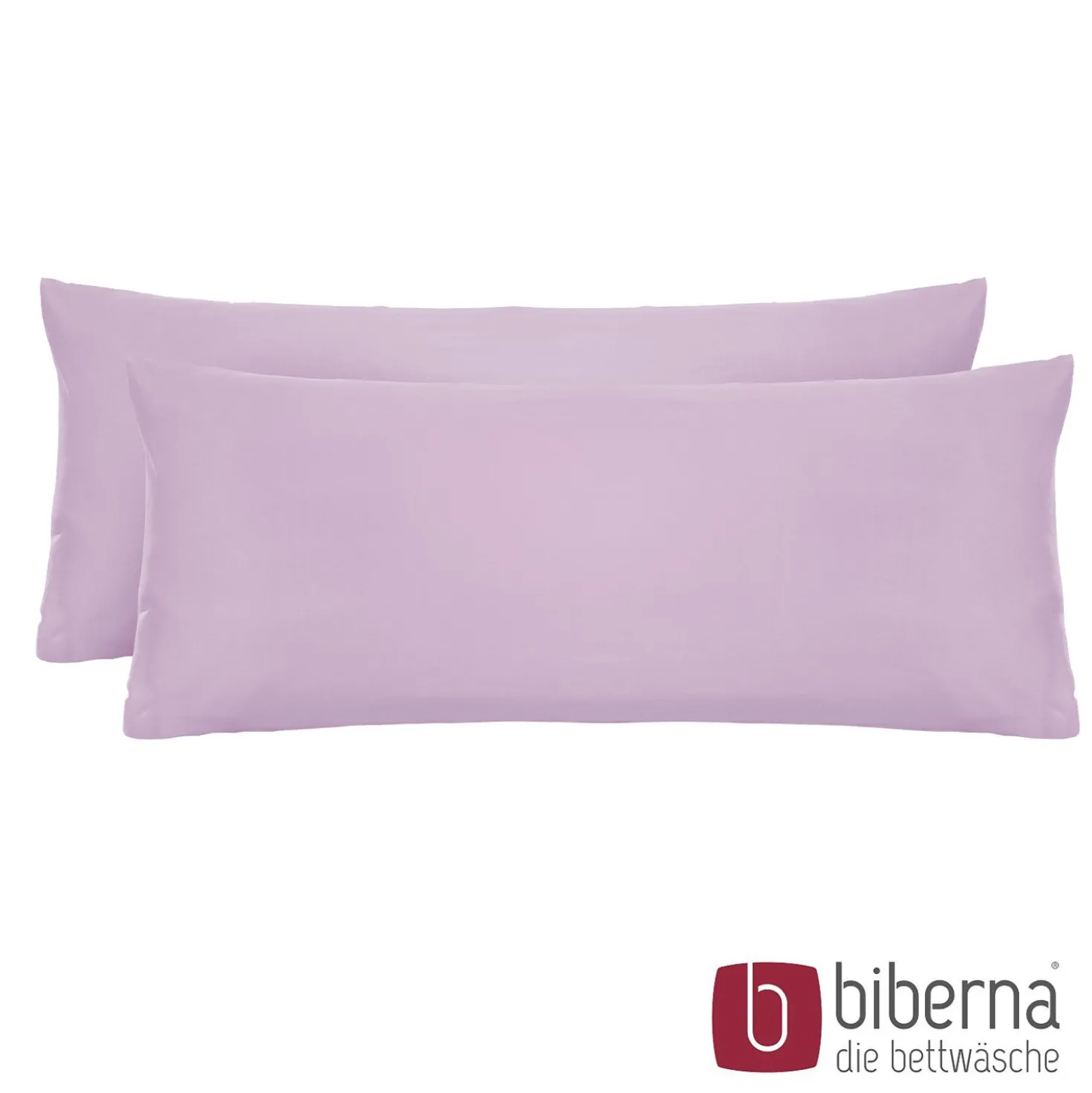 biberna Feinjersey-Kopfkissenbezug Doppelpack viola, 2x 40x60 cm