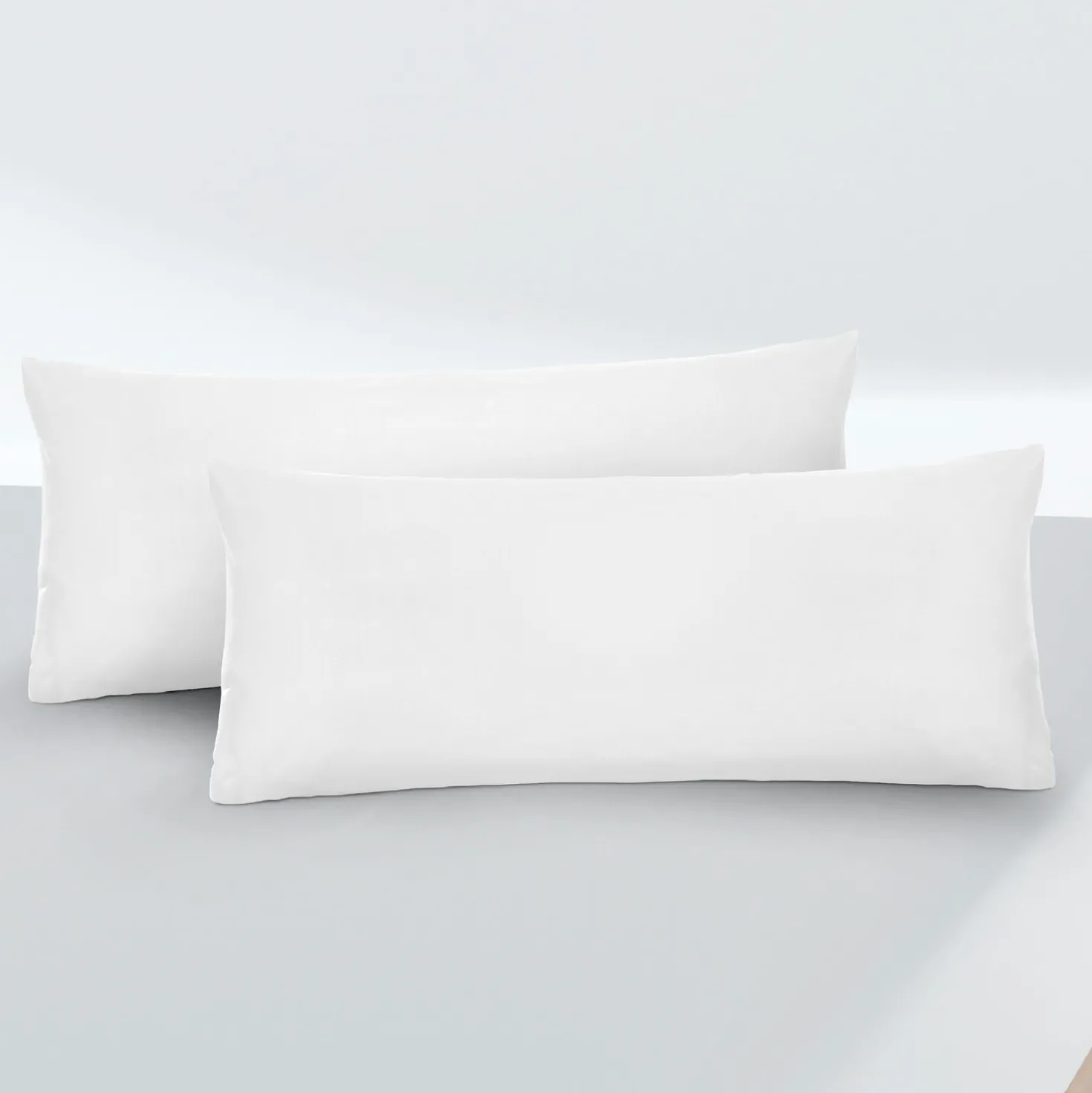 biberna Feinjersey-Kopfkissenbezug Doppelpack weiss, 2x 40x60 cm