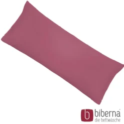 biberna Feinjersey-Kopfkissenbezug Doppelpack brombeer, 2x 40x60 cm