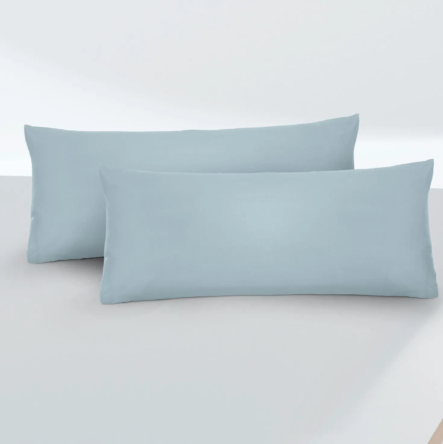 biberna Feinjersey-Kopfkissenbezug Doppelpack taubenblau, 2x 40x60 cm
