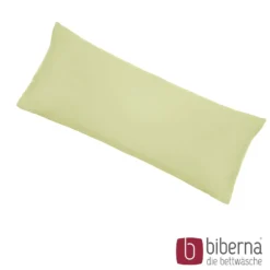 biberna Feinjersey-Kopfkissenbezug Doppelpack pistaziengrün, 2x 40x60 cm