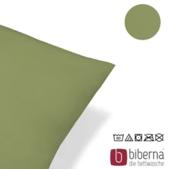 biberna Feinjersey-Kopfkissenbezug Doppelpack fichte, 2x 40x60 cm