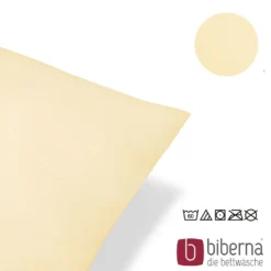 biberna Feinjersey-Kopfkissenbezug Doppelpack gelb, 2x 40x60 cm