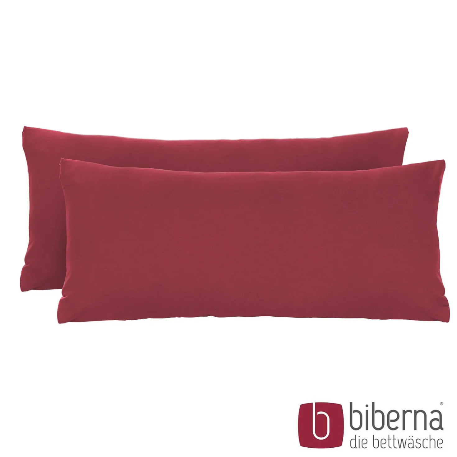 biberna Feinjersey-Kopfkissenbezug Doppelpack rost, 2x 40x60 cm