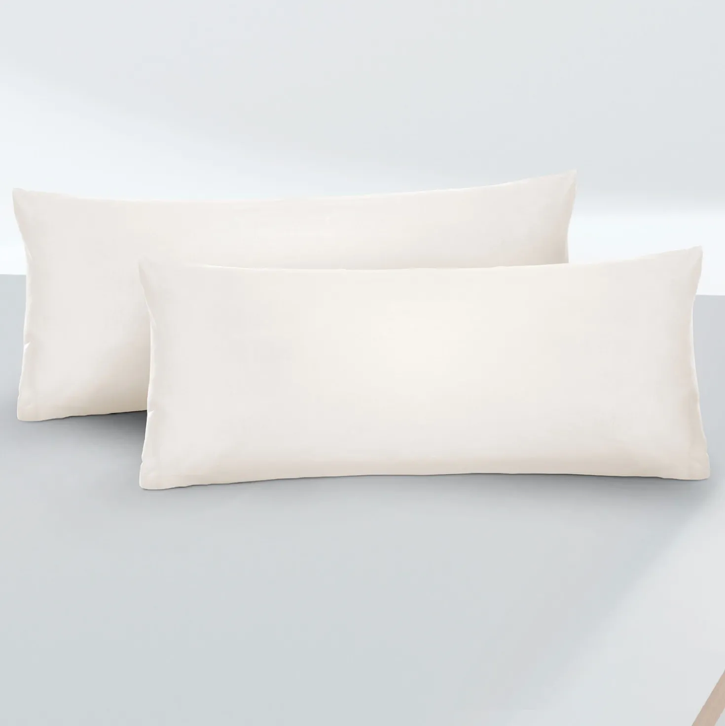 biberna Feinjersey-Kopfkissenbezug Doppelpack natur, 2x 40x60 cm