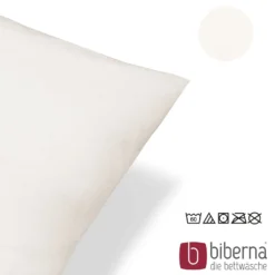 biberna Feinjersey-Kopfkissenbezug Doppelpack natur, 2x 40x60 cm
