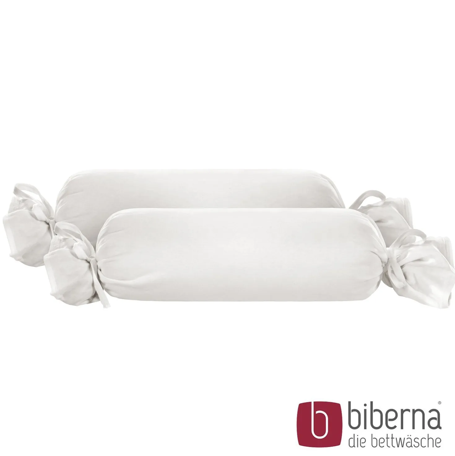 biberna Feinjersey-Nackenrollenbezug Doppelpack grau, 2x 15x40 cm