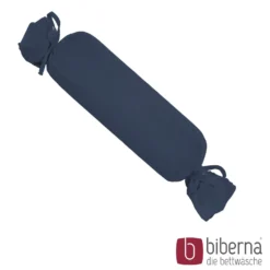 biberna Feinjersey-Nackenrollenbezug Doppelpack marine, 2x 15x40 cm