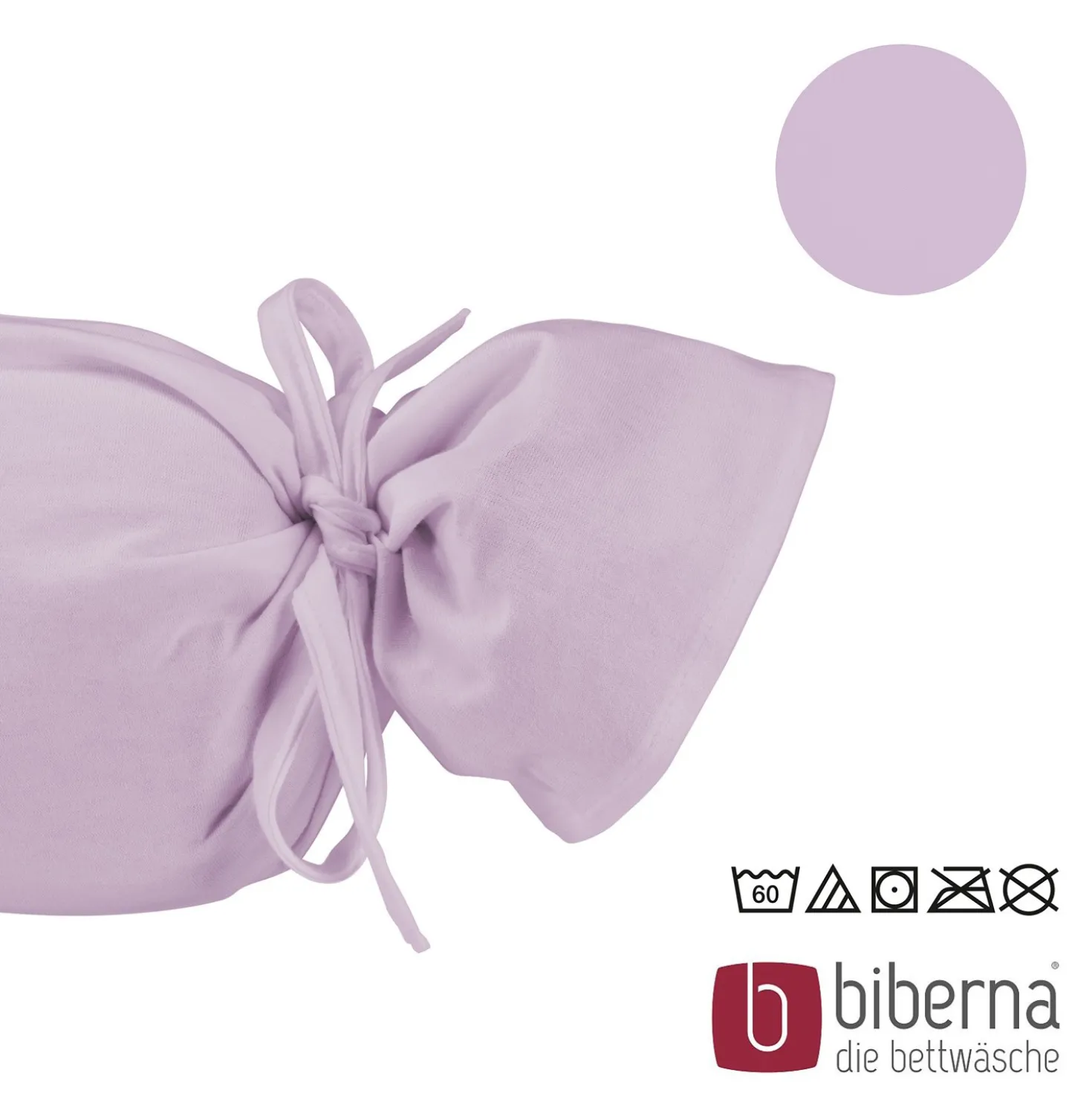 biberna Feinjersey-Nackenrollenbezug Doppelpack viola, 2x 15x40 cm
