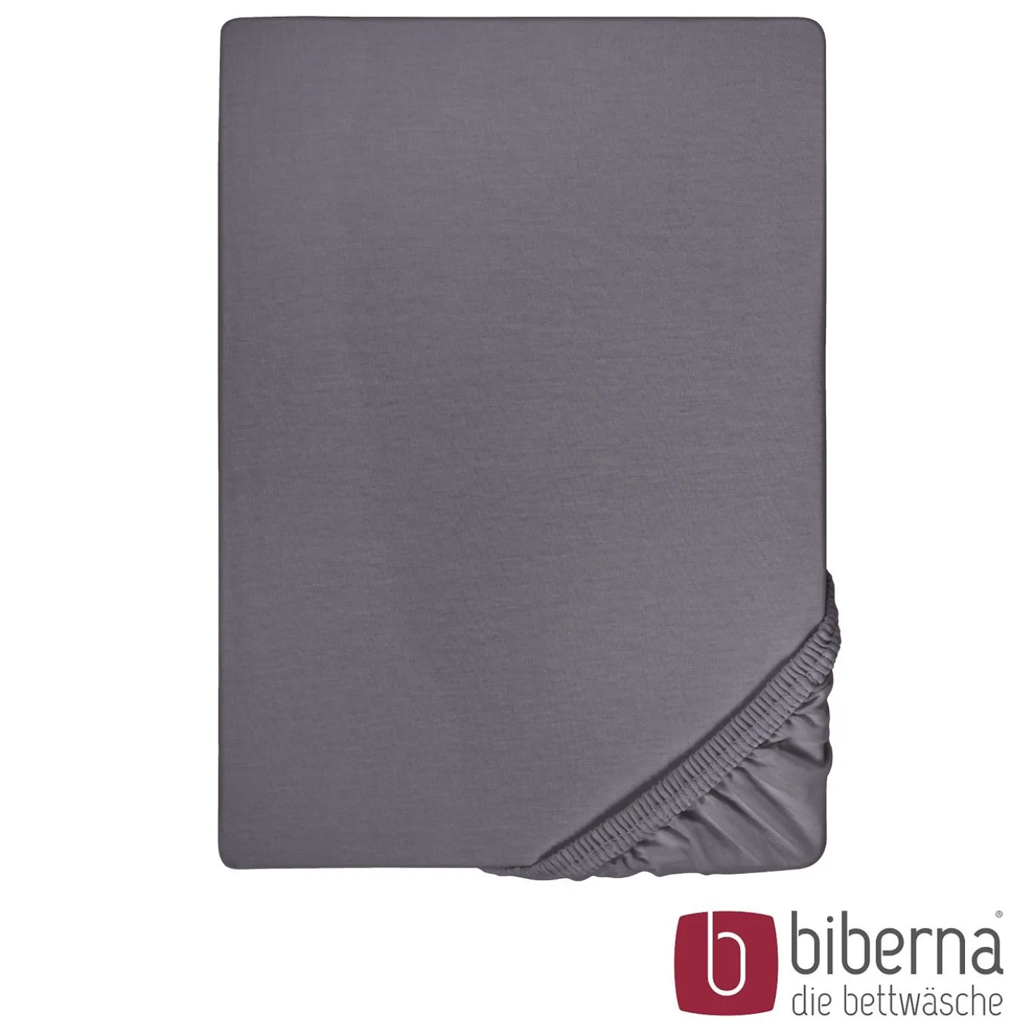 biberna Feinjersey-Spannbetttuch silber/grau, 1x 140x200 cm - 160x200 cm